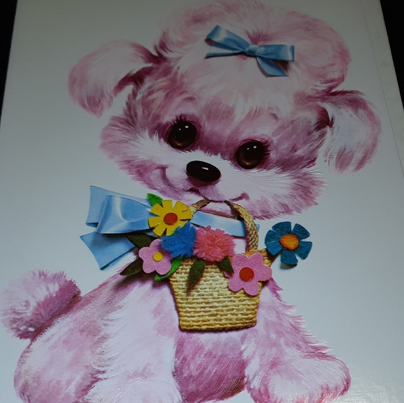 Vintage 1970 MCM Quality Crest Pastel Pets birthday & get well cards set 8 NEW - Picture 5 of 8